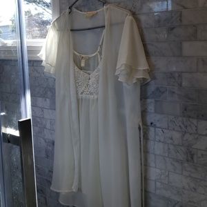 Flora Nikorooa night gown with sheer cover